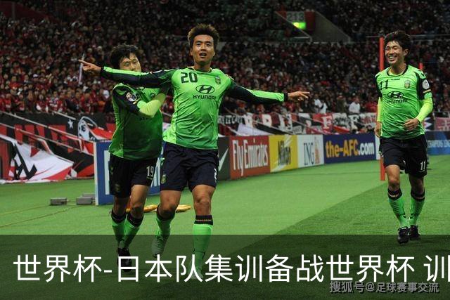 世界杯-日本队集训备战世界杯 训练场与球迷合影