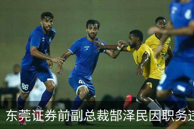 东莞证券前副总裁郜泽民因职务违纪主动投案接受调查