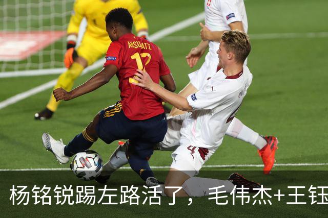 杨铭锐踢左路活了，毛伟杰+王钰栋国足未来双雄，大连3将身背3黄