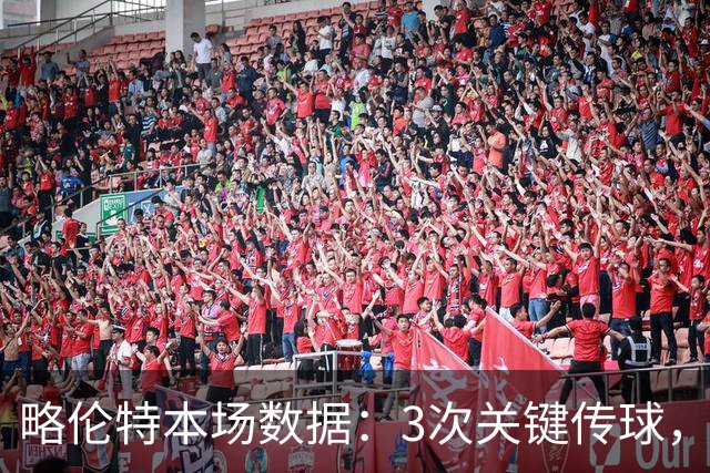 略伦特本场数据：3次关键传球，5次对抗3次成功，评分7.8分
